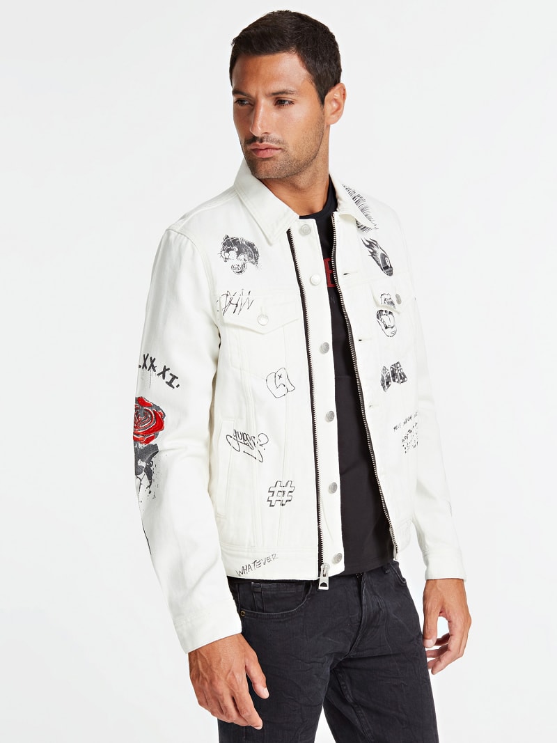 guess graffiti denim jacket