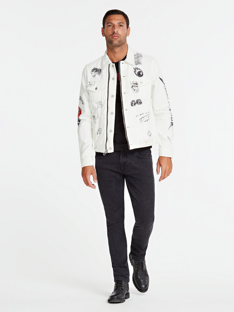 guess graffiti denim jacket