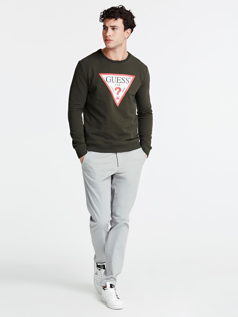 Triangle Logo Front Sweatshirt Guess Official Online Store