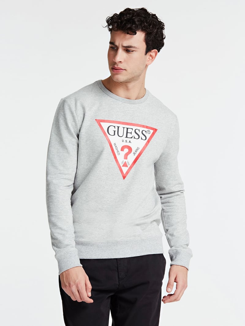 guess triangle sweatshirt