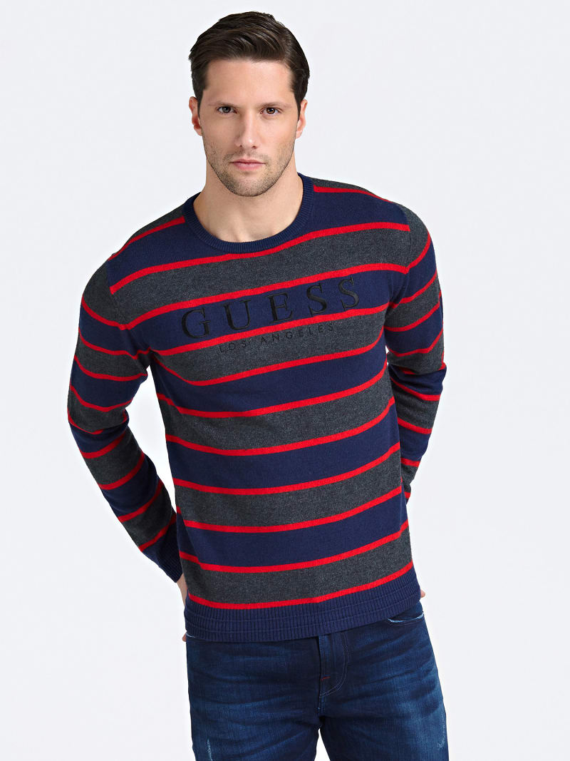 guess striped red shirt