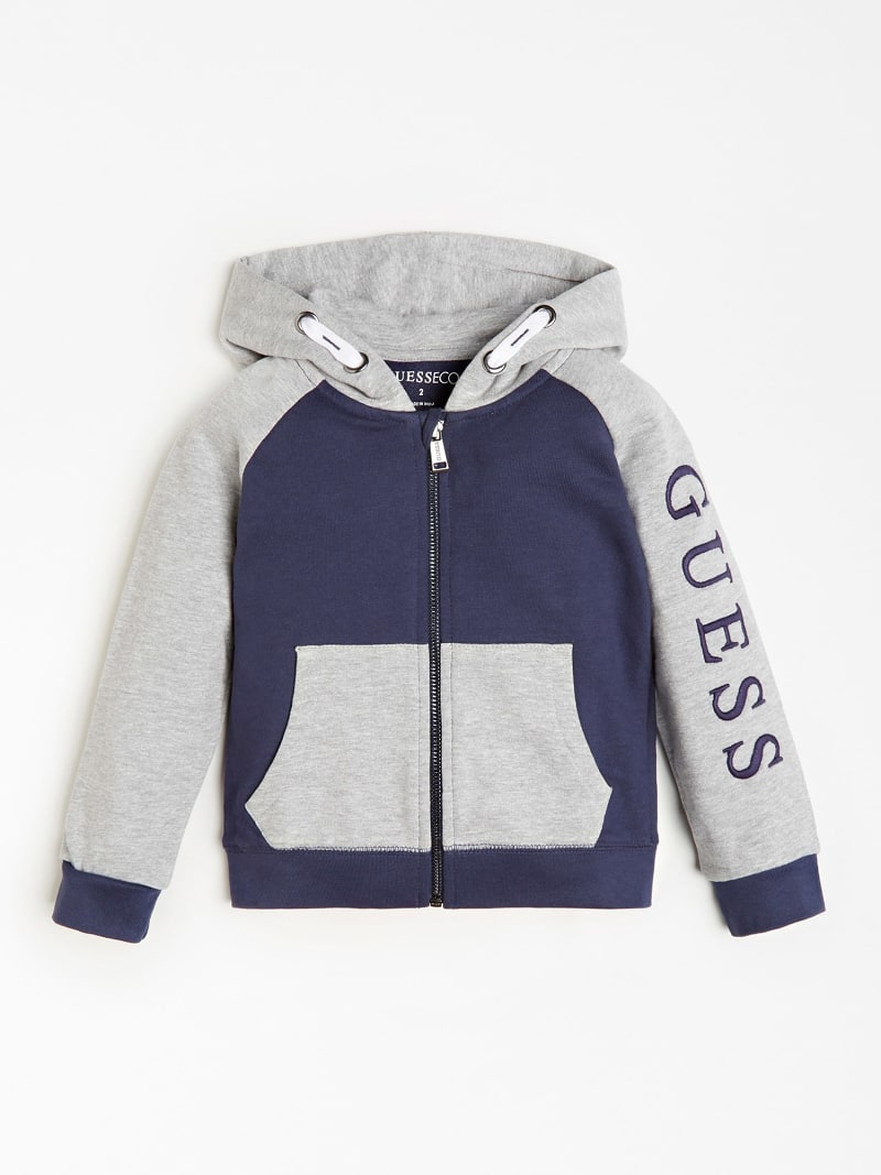 guess colorblock pullover hoodie