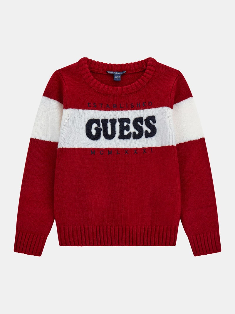 Guess red sweatshirt hotsell