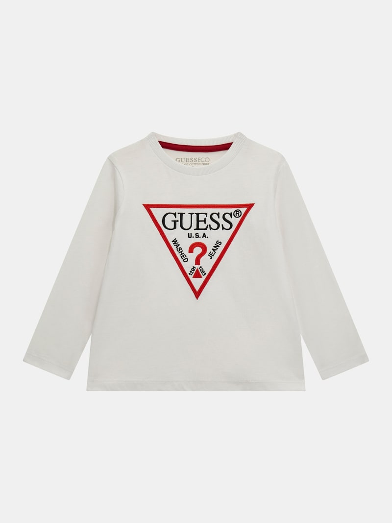 Guess triangle logo t shirt outlet