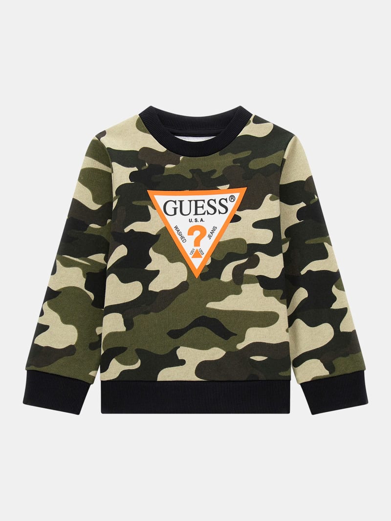 Guess camo sweatshirt clearance