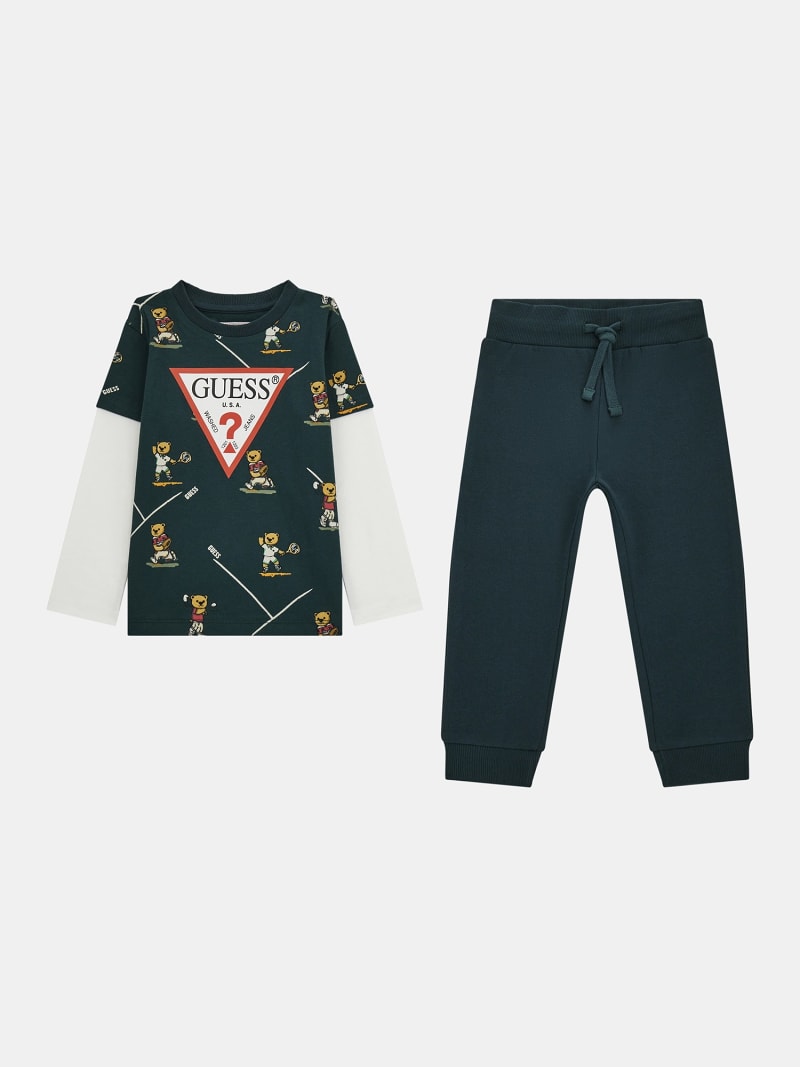 Set mit Hose und T-Shirt mit Allover-Print