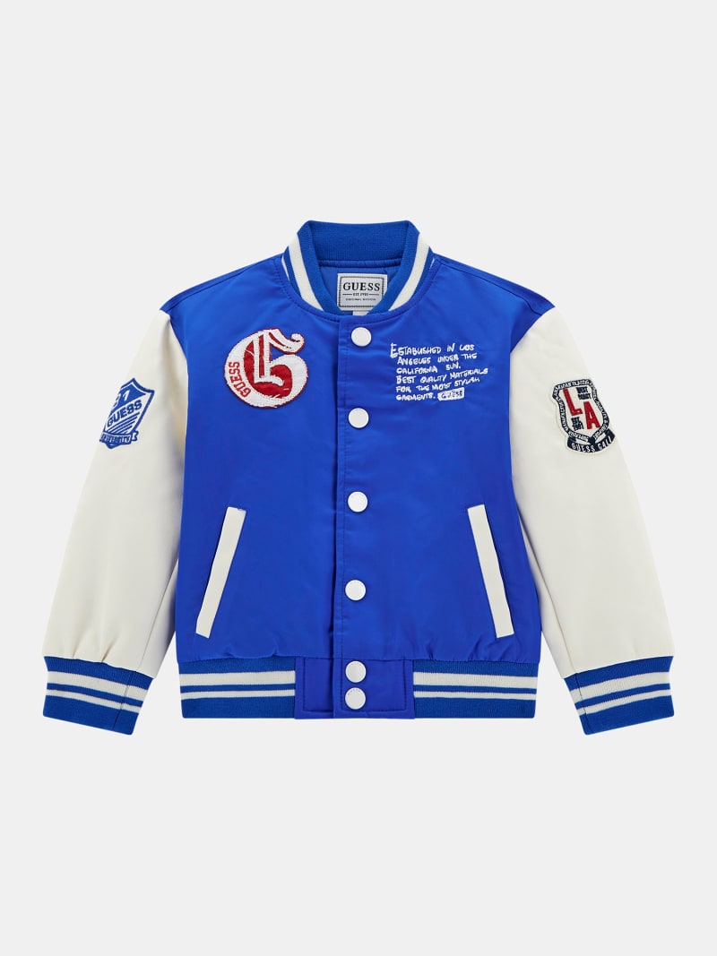 Guess blue bomber jacket shop