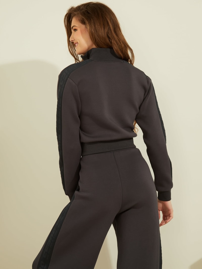 Logo Tape Zip Fastening Sweatshirt Guess Official Online Store