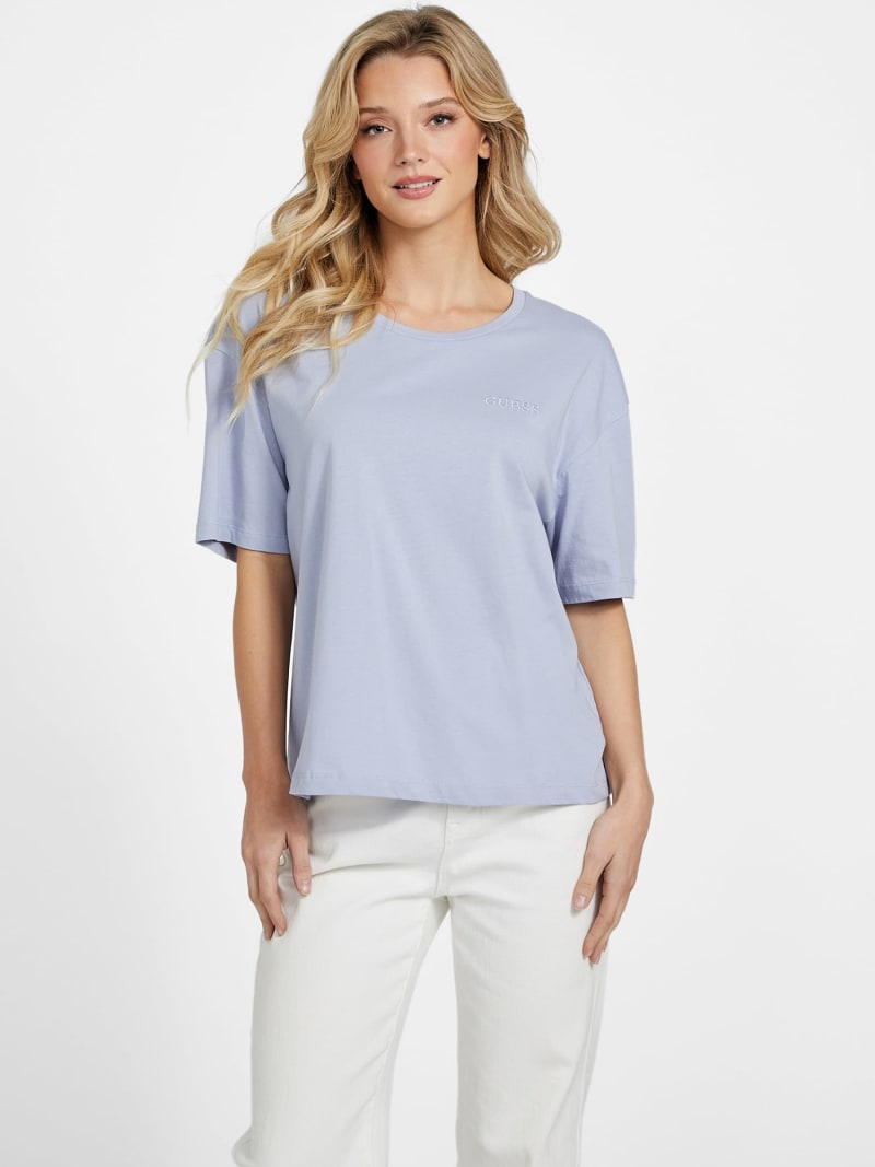 GUESS Camiseta oversize con logo frontal pequeno