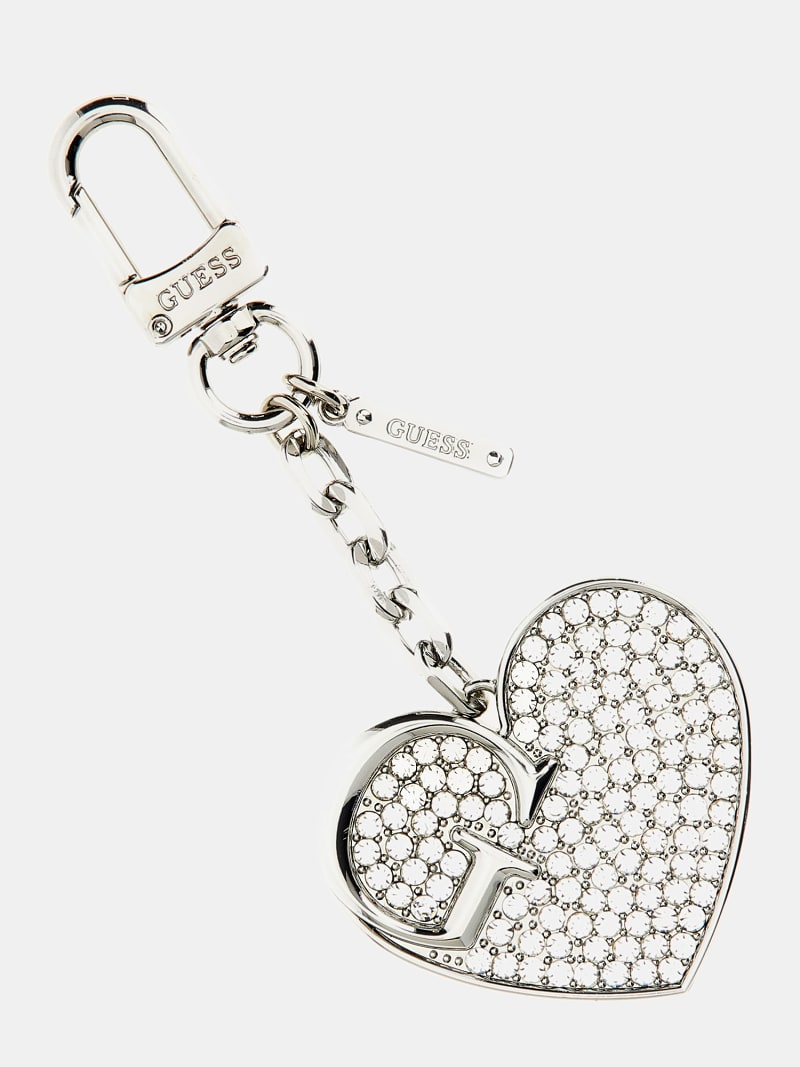 Keyring with heart appliqués