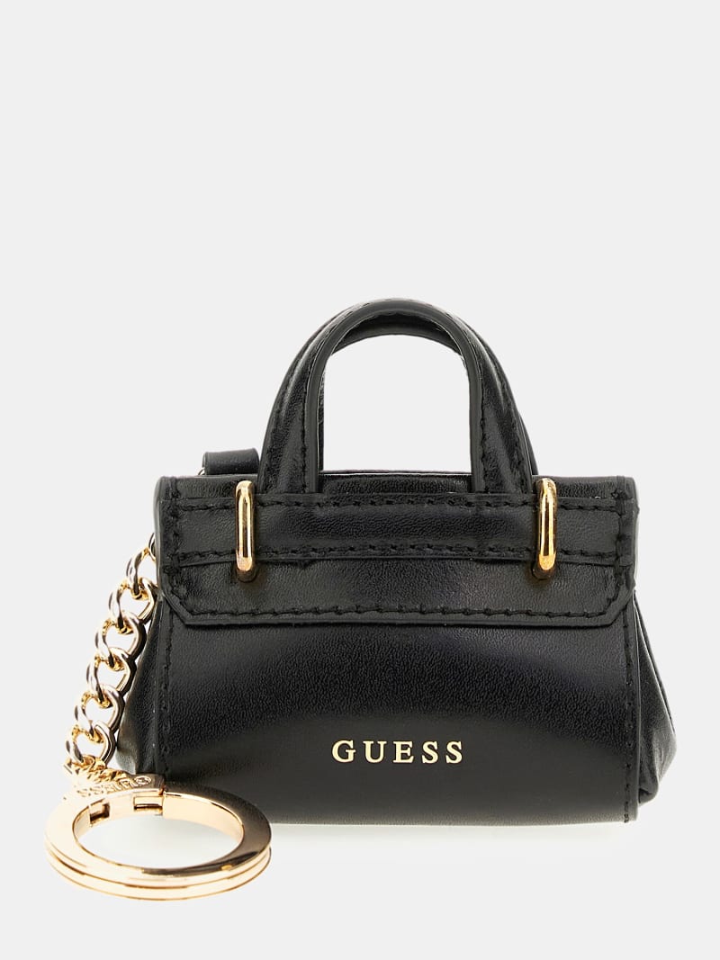 Genuine leather bag keychain