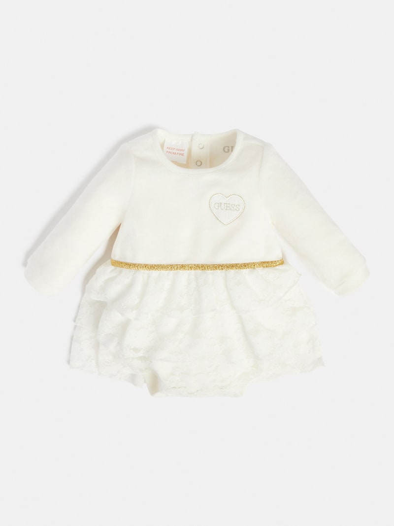 Chenille jurk met romper