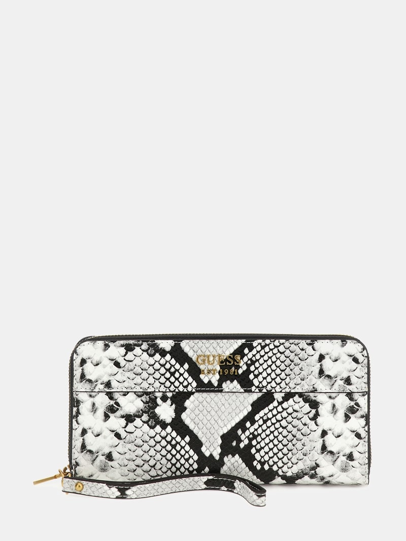 Katey python-print maxi wallet Women | GUESS® Official Website