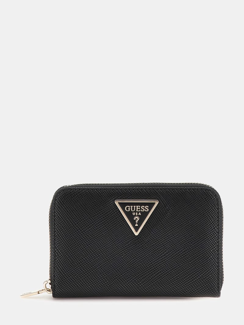 Skórzany mini portfel wzór saffiano model Laurel