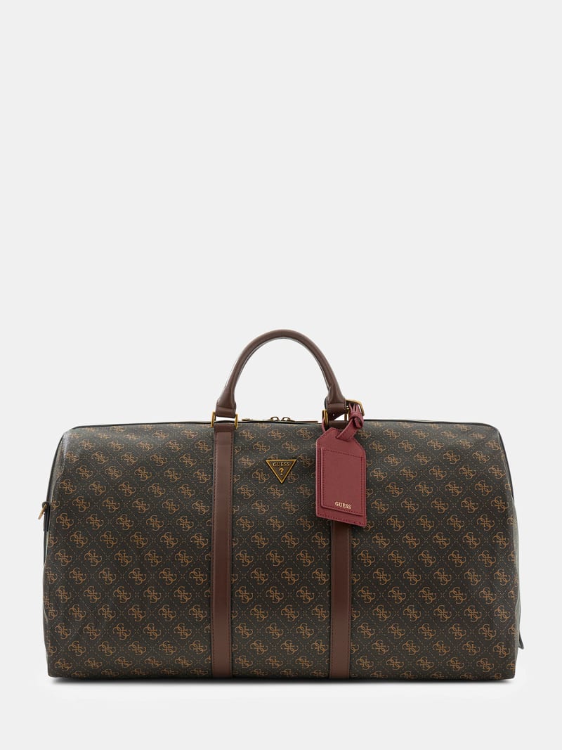 Borsa Da Viaggio GUESS Pisa Double Zip Weekender – Nylon Riciclato Nero, 60x28x30 Cm