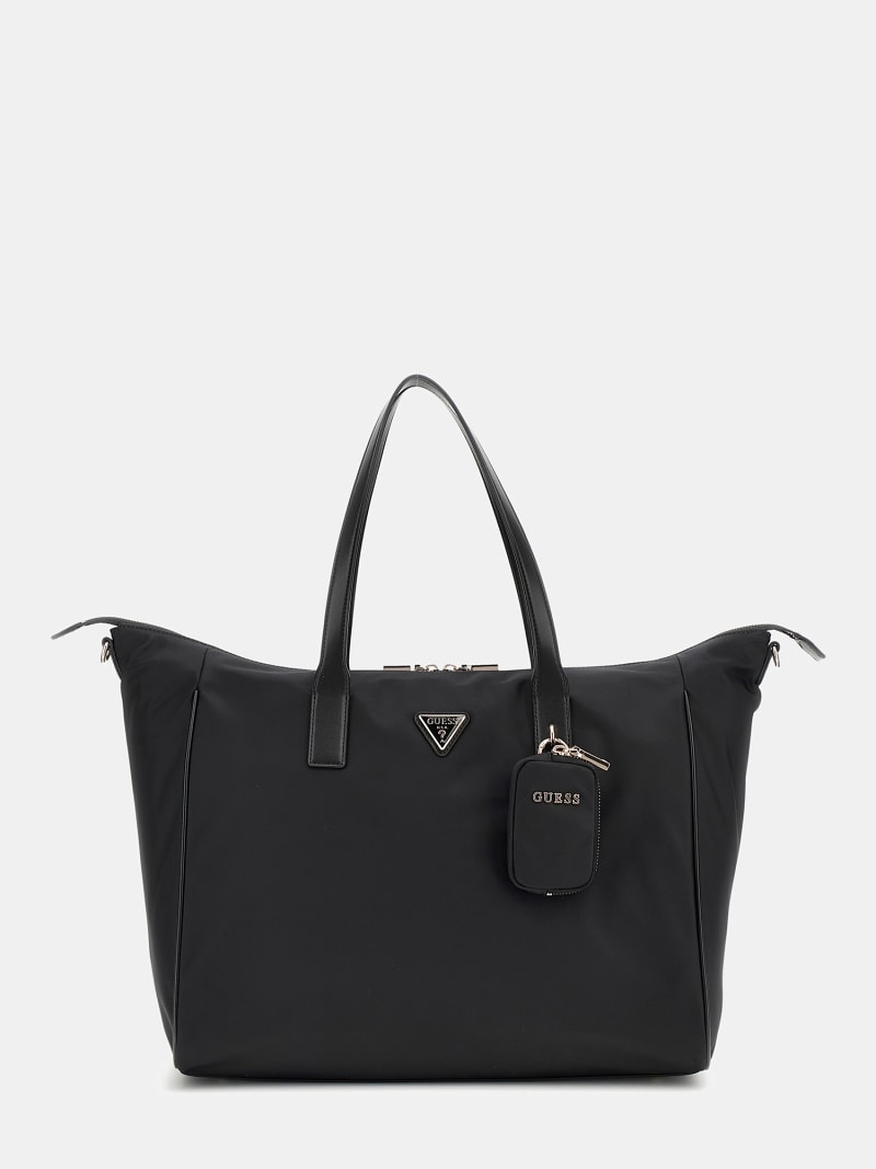 Black nylon weekender bag sales