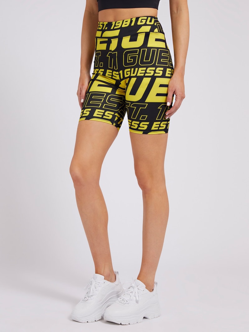 ALL OVER LOGO BIKER SHORTS