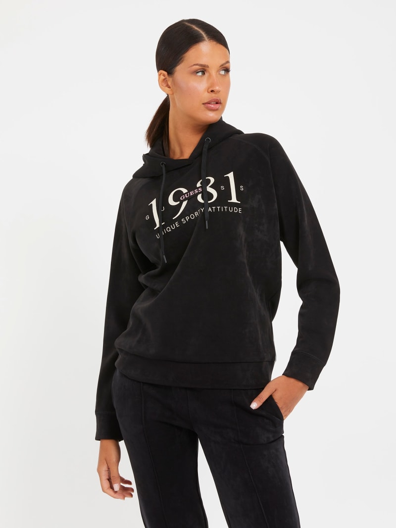Suede sweatshirt store