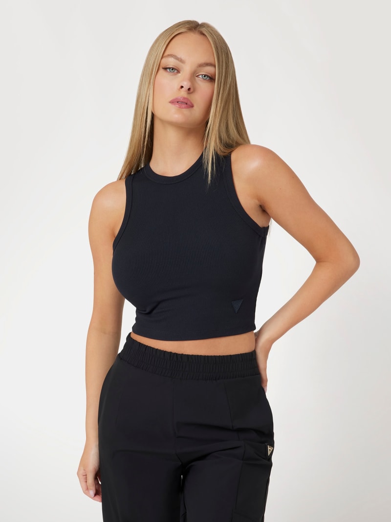 GUESS Rib knit crop tank top
