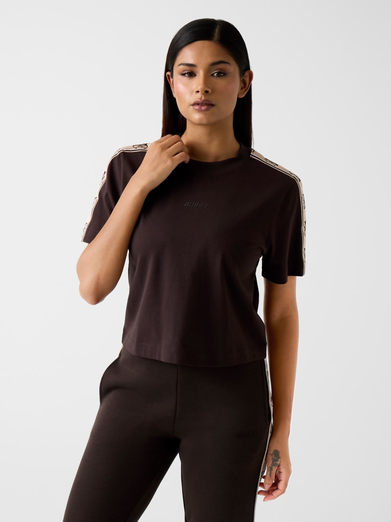 GUESS® Logo tape cropped T-shirt Women