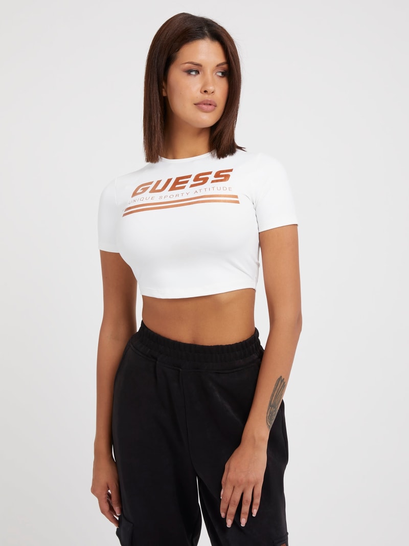Guess crop top logo cheap
