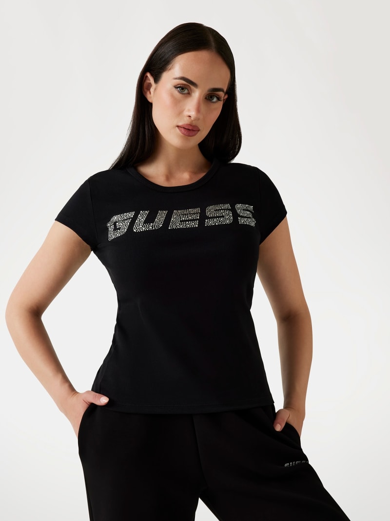 GUESS® Rhinestones logo t-shirt Women