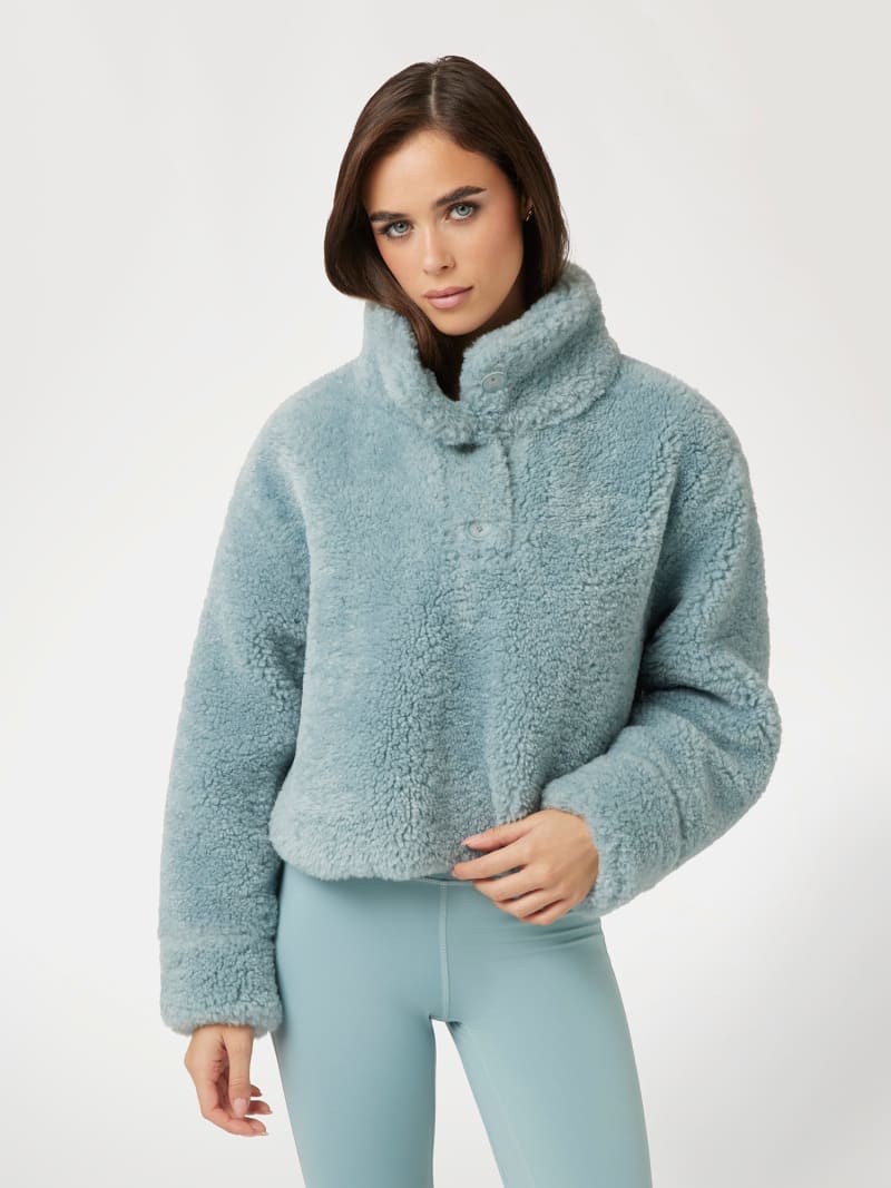 Sherpa cropped jacket top
