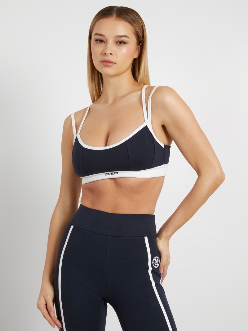 Reggiseno active in maglia a costine