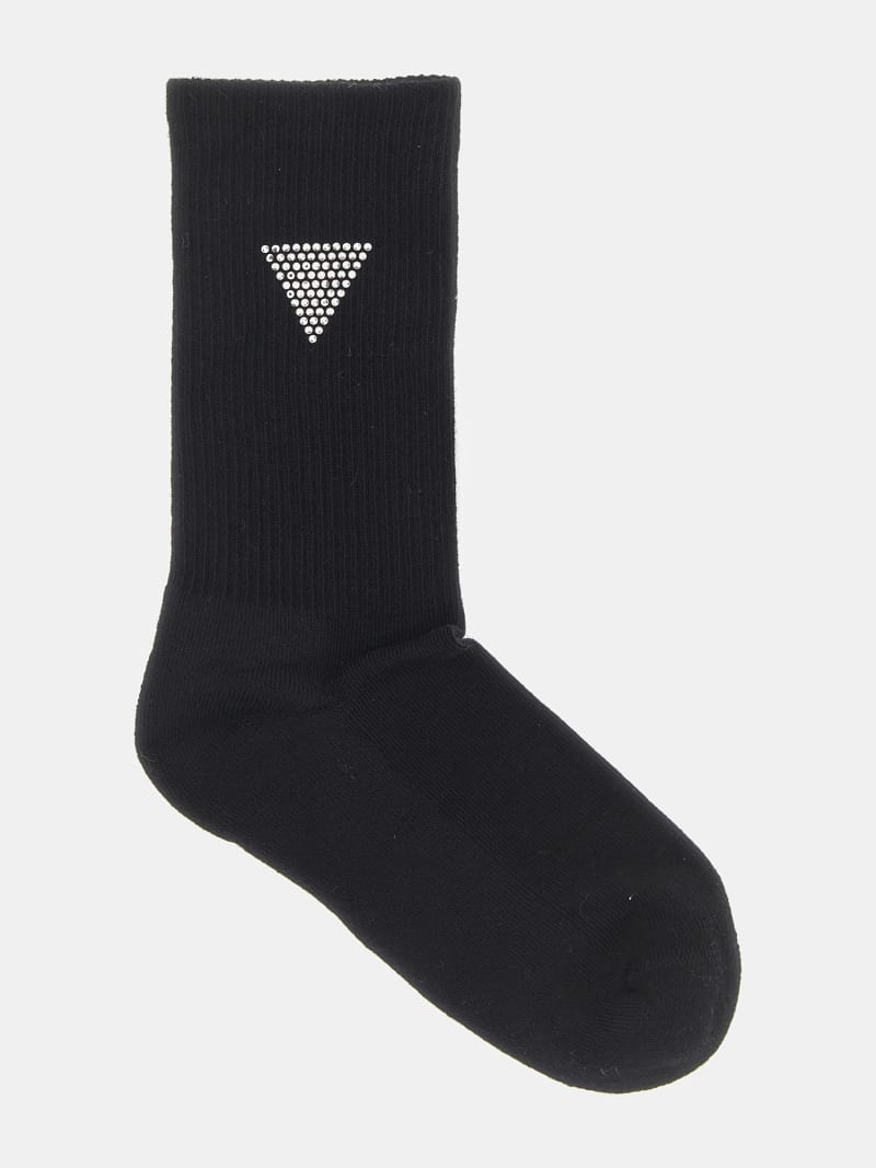 Calcetines con logotipo triángulo strass