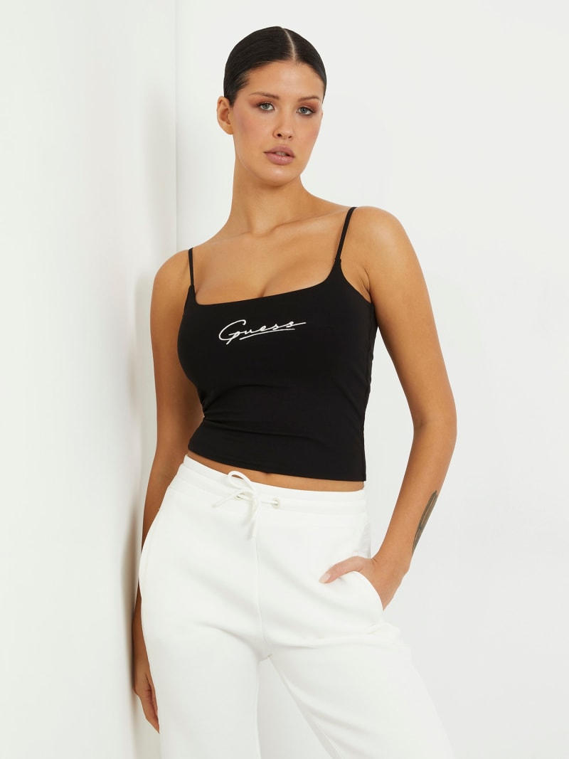 Front logo stretch tank top