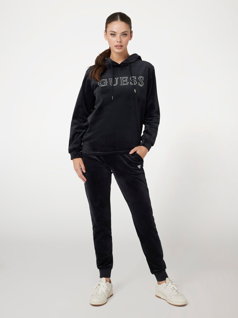 GUESS® Felpa logo frontale con strass Donna