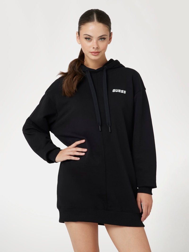 Back print sweatshirt dress