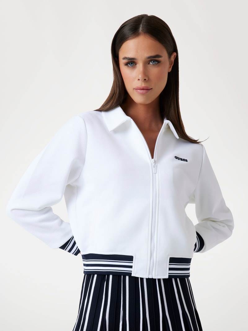 ゲス Guess 【 Logo Zip-Up Sweatshirt Women 】 ファッション レディースファッション トップス その他トップス レディー GUESS® Zip-up logo sweatshirt Women