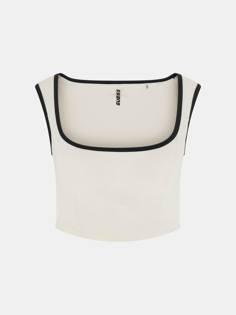 Guess Abito Attivo da Donna a Maniche Corte Eco, Bianco Puro., S
