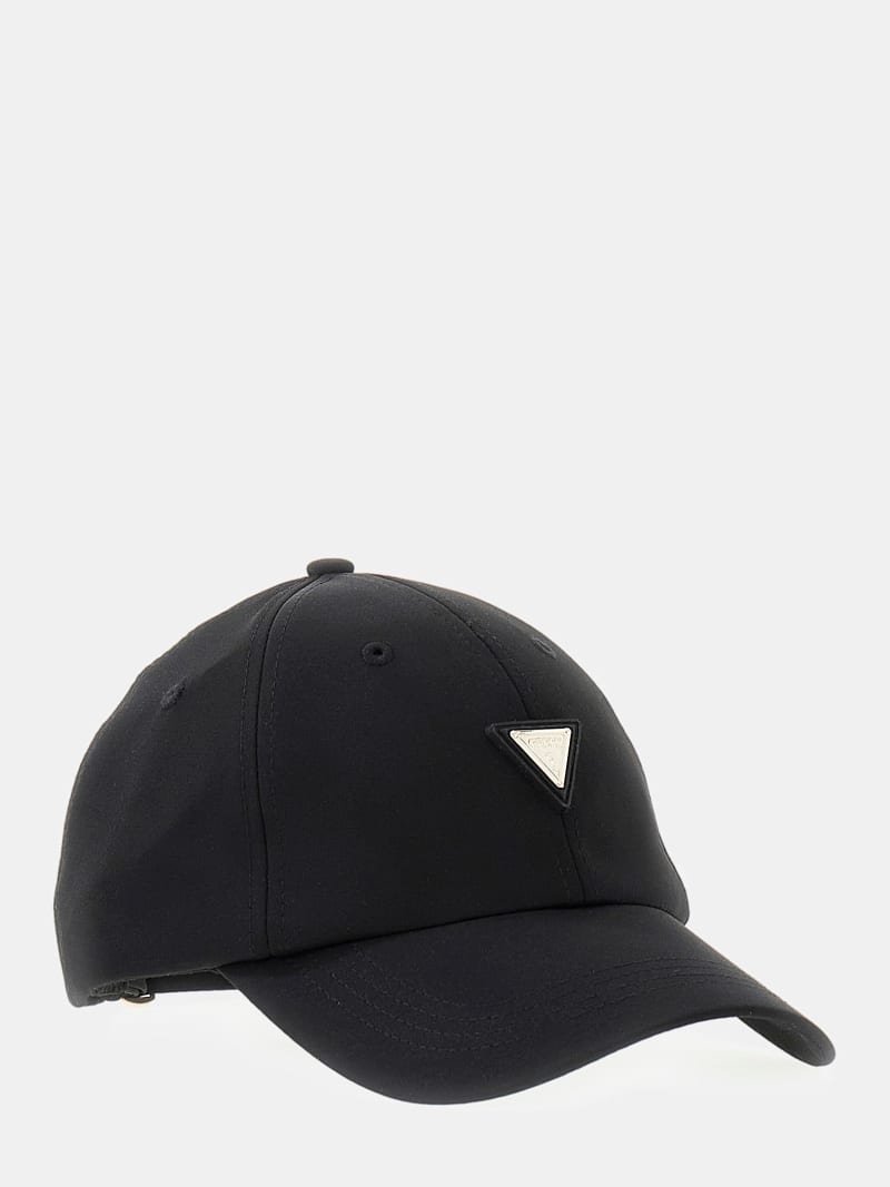 Berretto Da Baseball Guess Con Motivo Jacquard Nero E Dettaglio Metallico, Chiusura Regolabile, Stile Urbano E Casual