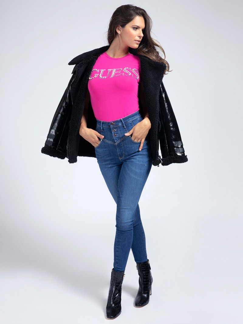 Jewel Applique Logo T Shirt Guess Official Online Store