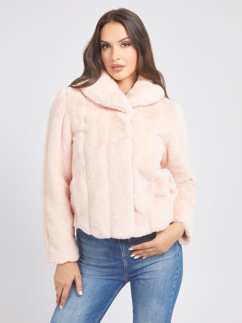 Guess dessie online faux fur jacket