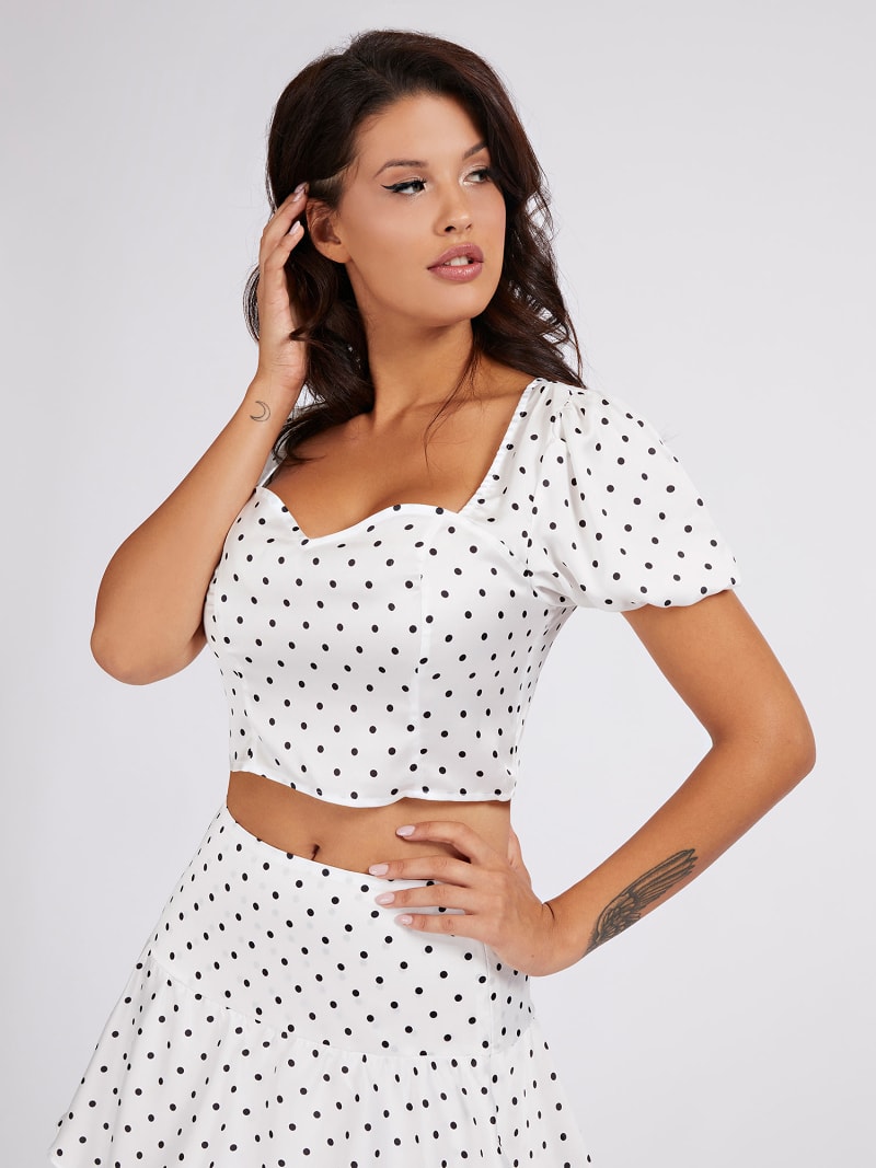 polka dot crop top