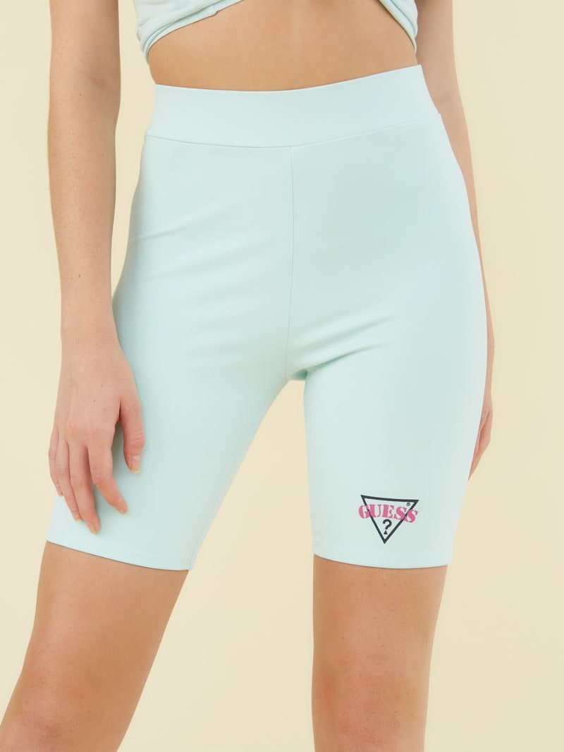 grey biker shorts in store