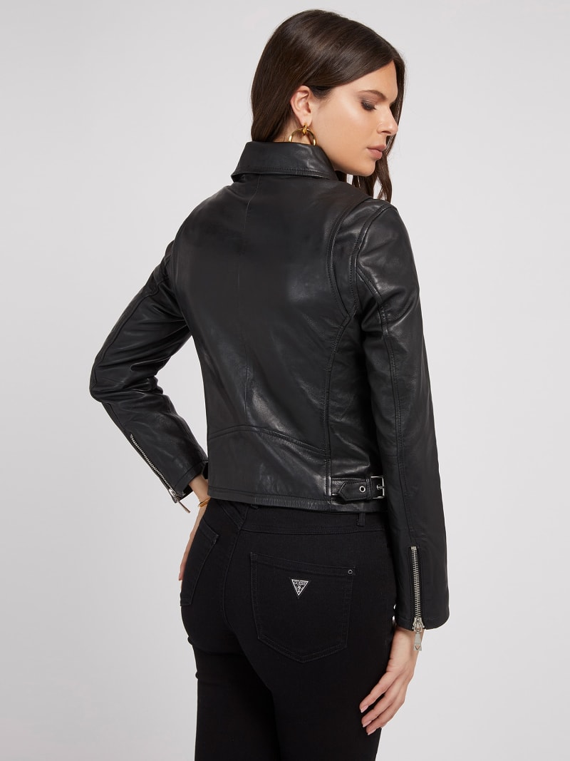 biker jacket guess