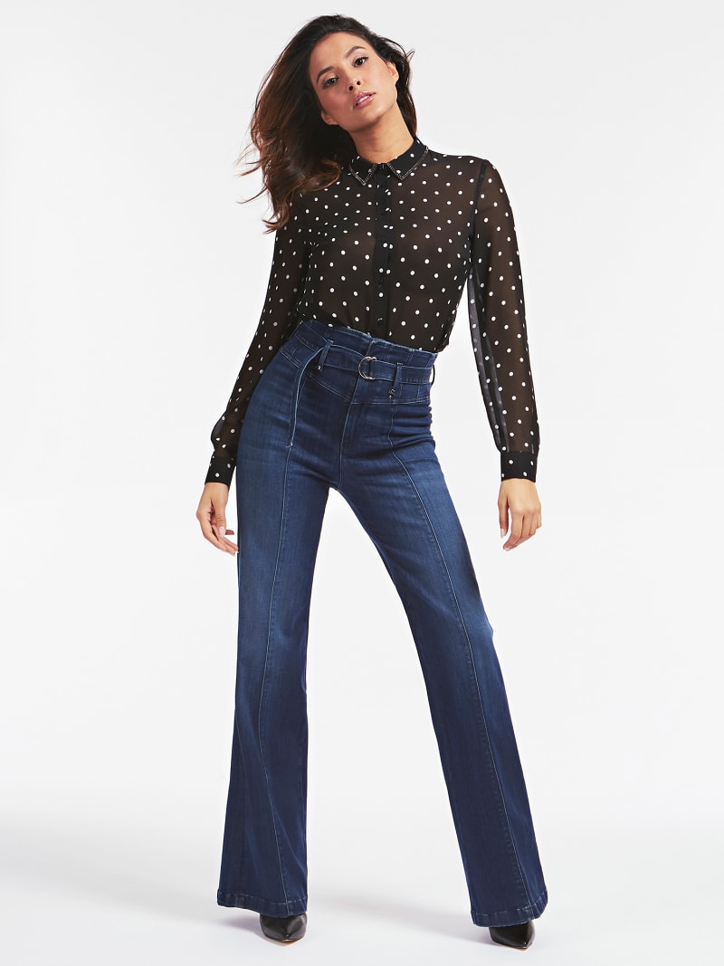 palazzo jean trousers