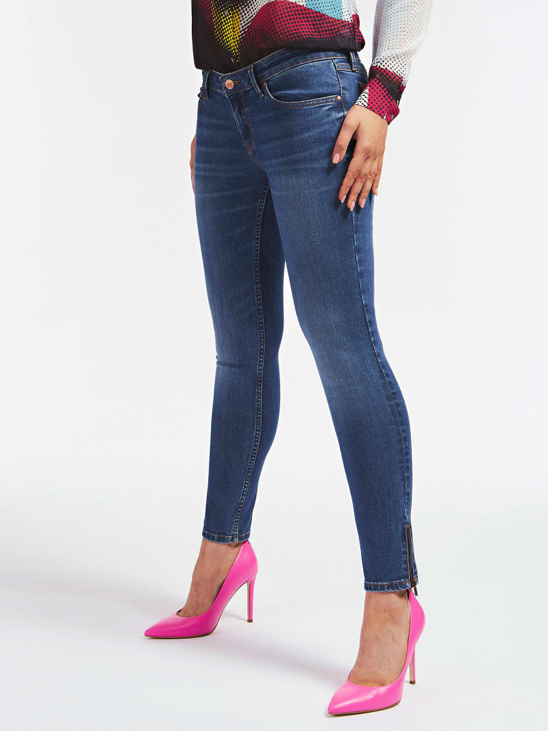 guess jeans with ankle zipper