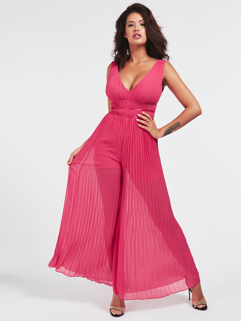 LONG PLEATED JUMPSUIT | Guess Official Online Store