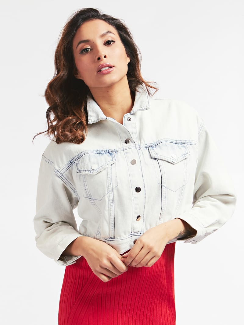 guess cropped denim jacket