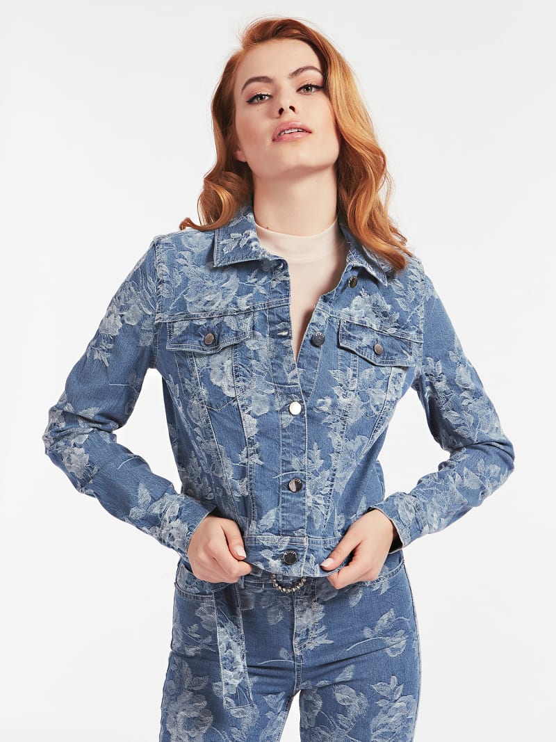 jacquard denim shirt