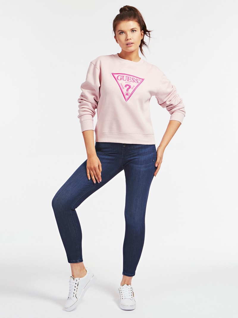 guess triangle logo sweatshirt