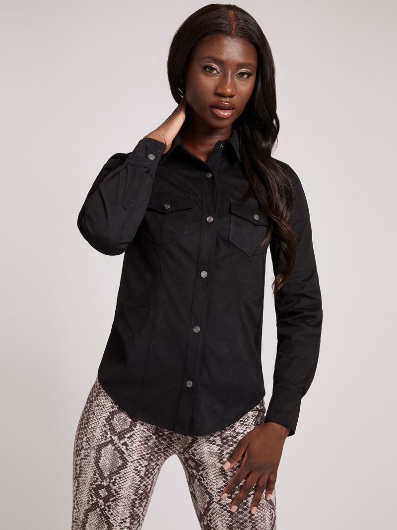 Chemise imitation daim femme hotsell