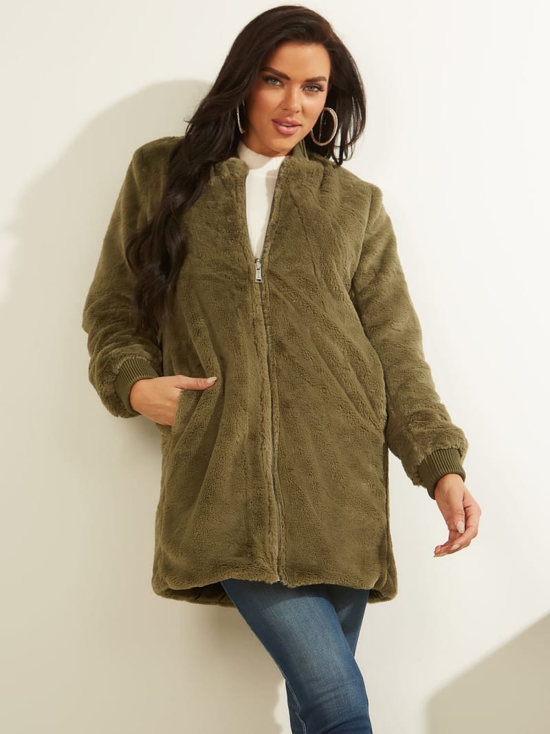 Parka With Faux Fur Hood Guess Official Online Store