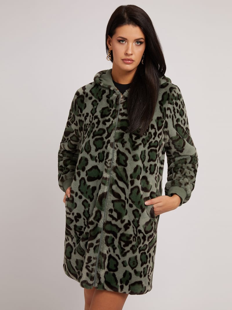 ANIMALIER FAUX FUR JACKET