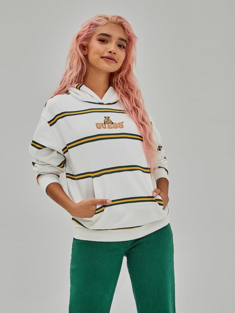 STRIPE PRINT HOODIE